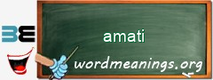 WordMeaning blackboard for amati